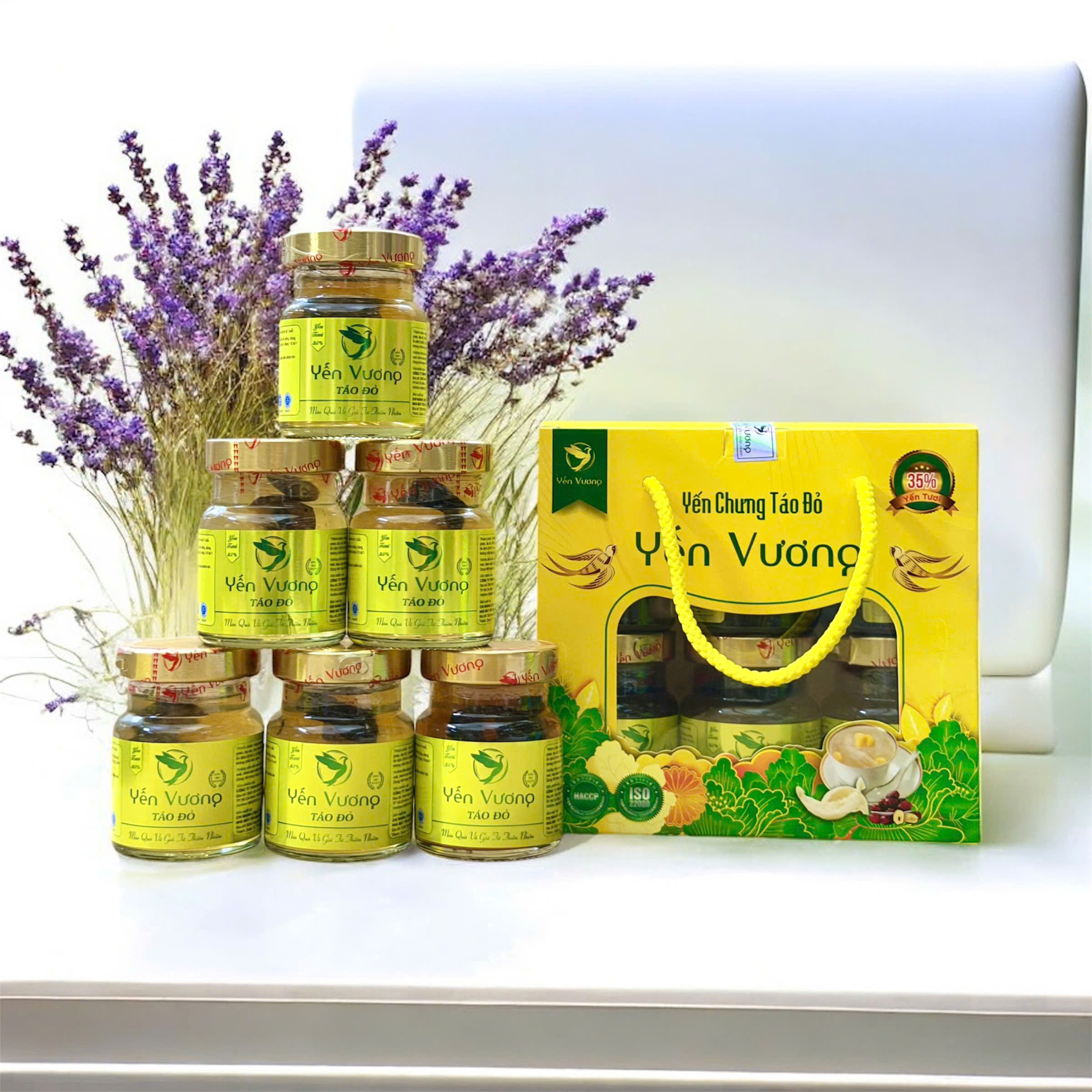 Lốc 6 hũ yến Vương 70ml Táo Đỏ